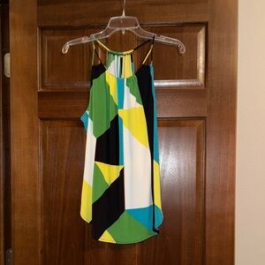 Worthington Multicolor Geometric Top